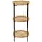Brown Metal 3 Shelves Shelving Unit 16" x 16" x 34"